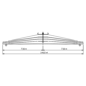 دست فنر پارابولیک چرخ عقب IVECO EuroTrakker