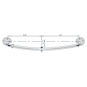 Rear Axle Parabolic Spring Set Mercedes Benz