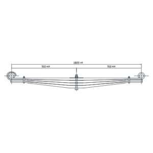 دست فنر پارابولیک اکسل جلو SCANIA P-Series /G-Series /R-Series