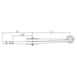 Traily Spring Set BPW Straight double leaf