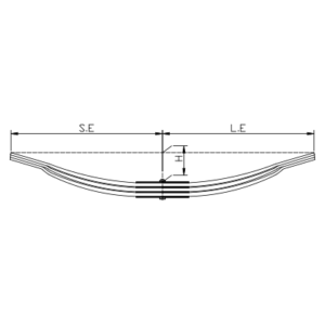 دست فنر پارابولیک تریلی BPW VBT-Series Wheelbase