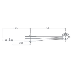Trailer Spring Set BPW Straight Double Leaf