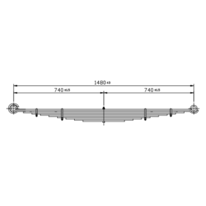 Rear Axle Spring Set FAW Tiger 7