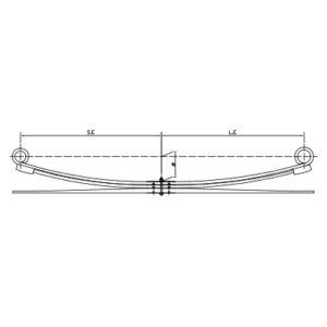 دست فنر پارابولیک چرخ عقب Ford مدل های Transit/Minibus/Van/Platform/Chassis