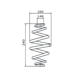 Rear axle Coil spring Daewoo Cielo, LeMans