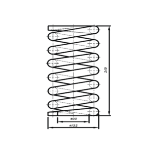 External coil spring Russian Bogie